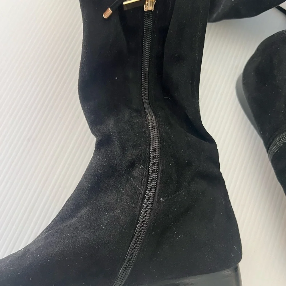 RAYE x Tularosa- Black Suede Over The Knee Ginny Boots - 9